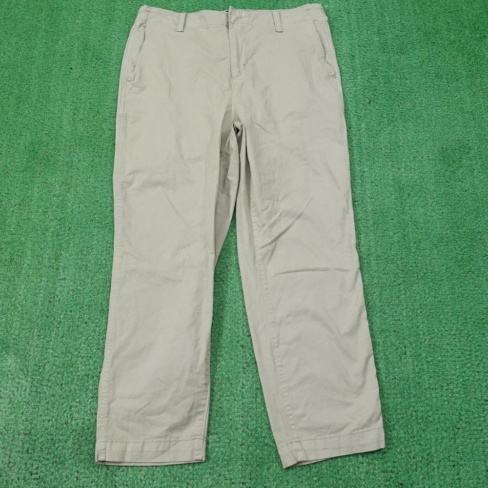 Gap Pants Womens 12 Green Chino Regular Fit Stretch Twill Casual Pockets 34x25